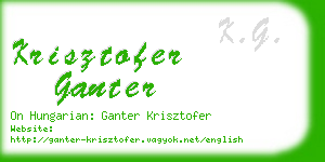 krisztofer ganter business card